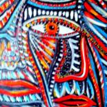 Peinture intitulée "arte tribal" par Carlos Eduardo Maciel Silva, Œuvre d'art originale