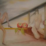 Painting titled "A Fruta/The Fruit" by Carlos Godinho, Original Artwork, Oil