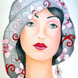 Painting titled "GLAMOUR Nº 20" by Carmen G. Junyent, Original Artwork, Acrylic Mounted on Wood Stretcher frame