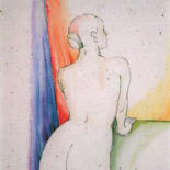 Painting titled "Schöne Aussicht" by Carmen Wagner, Original Artwork, Watercolor Mounted on Cardboard
