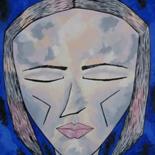 Painting titled "Meditando" by Carol Jordan, Original Artwork