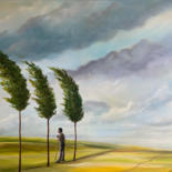 Malerei mit dem Titel "Weites Land" von Carola Eleonore Thiele, Original-Kunstwerk, Öl