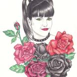 Drawing titled "Abby Rose's" by Carole D'Aroca, Original Artwork, Pencil