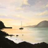Painting titled "ceggan bay sunset" by Cathal O Malley, Original Artwork