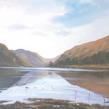 Painting titled "glendalough reflect…" by Cathal O Malley, Original Artwork, Acrylic