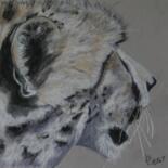 Painting titled "Le guépard" by Catherine Costet (Lccat), Original Artwork, Pastel