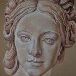 Drawing titled "Nathalie Laborde" by Andromaque, Original Artwork, Pastel
