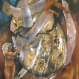 Peinture intitulée "Qui d'oeuf, nous de…" par Catherine Faure, Œuvre d'art originale, Huile
