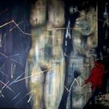 Peinture intitulée "MIROIR BRISE" par Caty Pech, Œuvre d'art originale, Acrylique