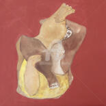 Peinture intitulée "le contorsionniste" par Cegede, Œuvre d'art originale, Acrylique