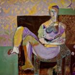 Painting titled "Mrs. Robinson" by Chahla Soummer, Original Artwork, Acrylic Mounted on Wood Stretcher frame