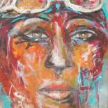 Painting titled "Portrait " Bessie C…" by Chantal Gm, Original Artwork, Acrylic