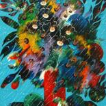 Peinture intitulée "Bouquets aux arômes…" par Charles Carson, Œuvre d'art originale, Huile
