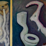 Painting titled "Trichotomy, Diptych…" by Charles Riley, Original Artwork, Oil