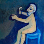 Painting titled "Homer Recites the L…" by Charles Riley, Original Artwork, Oil Mounted on Wood Stretcher frame