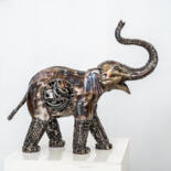 Escultura intitulada "Elephant metal scul…" por Chatree Choorachatatorn (Mari9art), Obras de arte originais, Metais