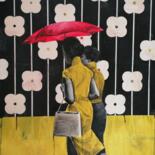 Pintura titulada "L'OMBRELLO ROSSO" por Chiara Napolitano, Obra de arte original, Acrílico