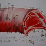 Painting titled "the story of meat #4" by Chi, Original Artwork