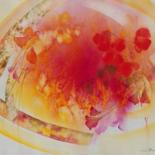 Peinture intitulée "Flamboyant" par Christian Bessede, Œuvre d'art originale, Aquarelle
