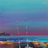 Painting titled "Cap au sud" by Christian Bessede, Original Artwork, Acrylic