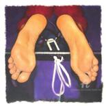 Painting titled "Hogtied_Feet" by Christian Boulad (Xian), Original Artwork, Oil