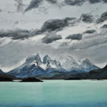 Pintura titulada "Cuernos del Paine (…" por Christian Girault, Obra de arte original, Oleo Montado en Bastidor de camilla de…