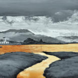 Malerei mit dem Titel "Whiskey Road" von Christian Girault, Original-Kunstwerk, Öl Auf Keilrahmen aus Holz montiert
