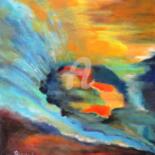 Painting titled "PERLE OCEANE" by Christiane Bernais, Original Artwork, Acrylic