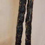 Sculpture titled "EQUILIBRE" by Christiane Guerry, Original Artwork, Mixed Media