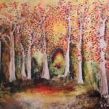 Peinture intitulée "LANDSCAPES AUTOMN" par Christiane Guerry, Œuvre d'art originale, Acrylique Monté sur Châssis en bois