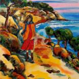 Peinture intitulée "Seaside board - Wal…" par Christiane Marette (Christiane Marette - B.C Créations), Œuvre d'art originale…