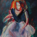 Painting titled "Une danse...?" by Christine Albera, Original Artwork, Acrylic