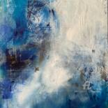 Peinture intitulée "Une averse de bleus" par Christine Barth Mroz, Œuvre d'art originale, Acrylique Monté sur Châssis en bois