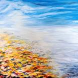 Peinture intitulée "Reflets d'automne" par Christine Desplanque, Œuvre d'art originale, Huile