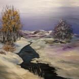 Peinture intitulée "Lumières hivernales" par Christine Lavialle, Œuvre d'art originale, Acrylique