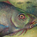 Schilderij getiteld "Portrait de la mer 2" door Christophe Gol, Origineel Kunstwerk, Acryl Gemonteerd op Houten paneel