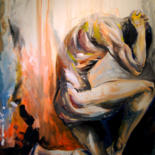 Pittura intitolato "Naked in front of d…" da Christophe Lambert, Opera d'arte originale, Acrilico