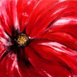 Painting titled "Libre coquelicot !…" by Clau Redier-Clément, Original Artwork, Acrylic