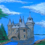 Peinture intitulée "Chateau-étrange" par Claude Blaesius, Œuvre d'art originale, Acrylique