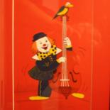 Dessin intitulée "clown-musicien" par Claude Martine Jeannoel, Œuvre d'art originale, Autre
