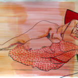 Рисунок под названием "croquis 12" - Constant Fenec, Подлинное произведение искусства, Пастель