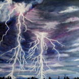 Peinture intitulée "orage_d_ete.jpg" par Corinne Le Floch, Œuvre d'art originale, Acrylique