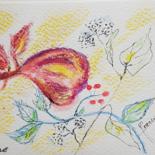 Painting titled "CARTE POSTALE ♥ Fig…" by Françoise Lanfroy-Rancurel, Original Artwork, Pastel