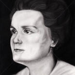 Dessin intitulée "Marie Curie" par Johanne Dossmann, Œuvre d'art originale, Crayon