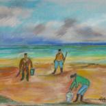 Peinture intitulée "Les grandes marées" par Myriam Courty, Œuvre d'art originale, Pastel