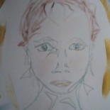 Drawing titled "Le petit Martien...." by Coyote Shah, Original Artwork, Pastel