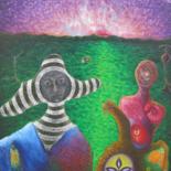 Картина под названием "Рассвет в патогонии" - Alexandr Cucumber, Подлинное произведение искусства, Масло Установлен на Дерев…