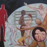 Schilderij getiteld "Birth Life and Deat…" door Cyril Harris, Origineel Kunstwerk, Olie