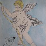 Painting titled "Eros" by Cyrus, Original Artwork, Other
