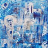 Painting titled "La city" by Dorothée Dhaussy, Original Artwork, Acrylic Mounted on Wood Stretcher frame